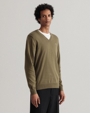 Classic Cotton V-Neck Sweater